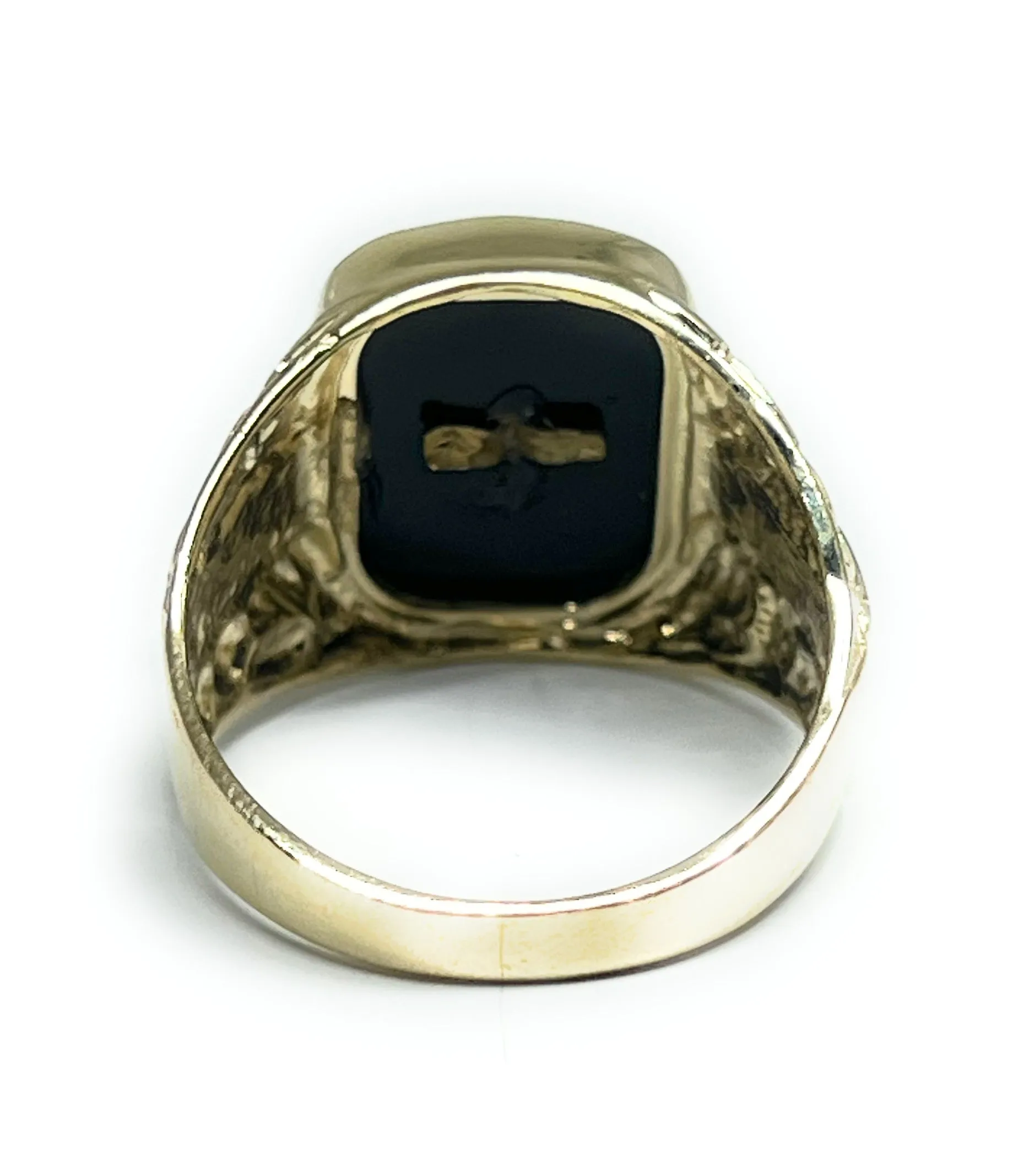 14k Solid Gold SCORPION ONYX Ring (8.3g)