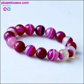 6-8-10-12MM Beads Rose Red Onyx Beads Bracelets Natural