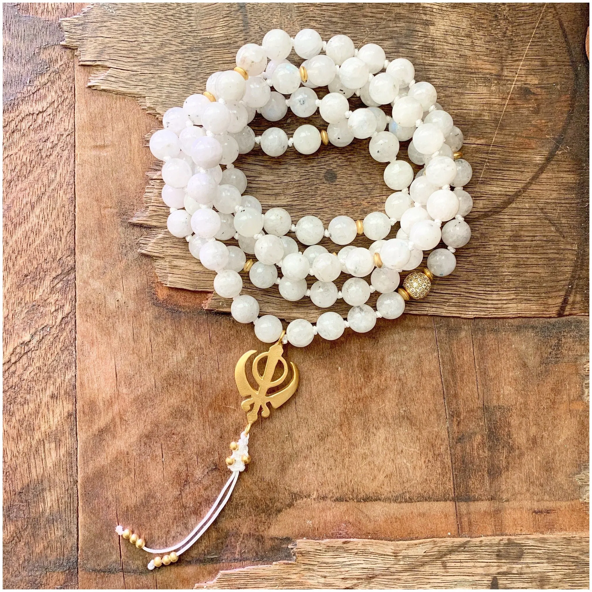 Adi Shakti Moonstone Mala