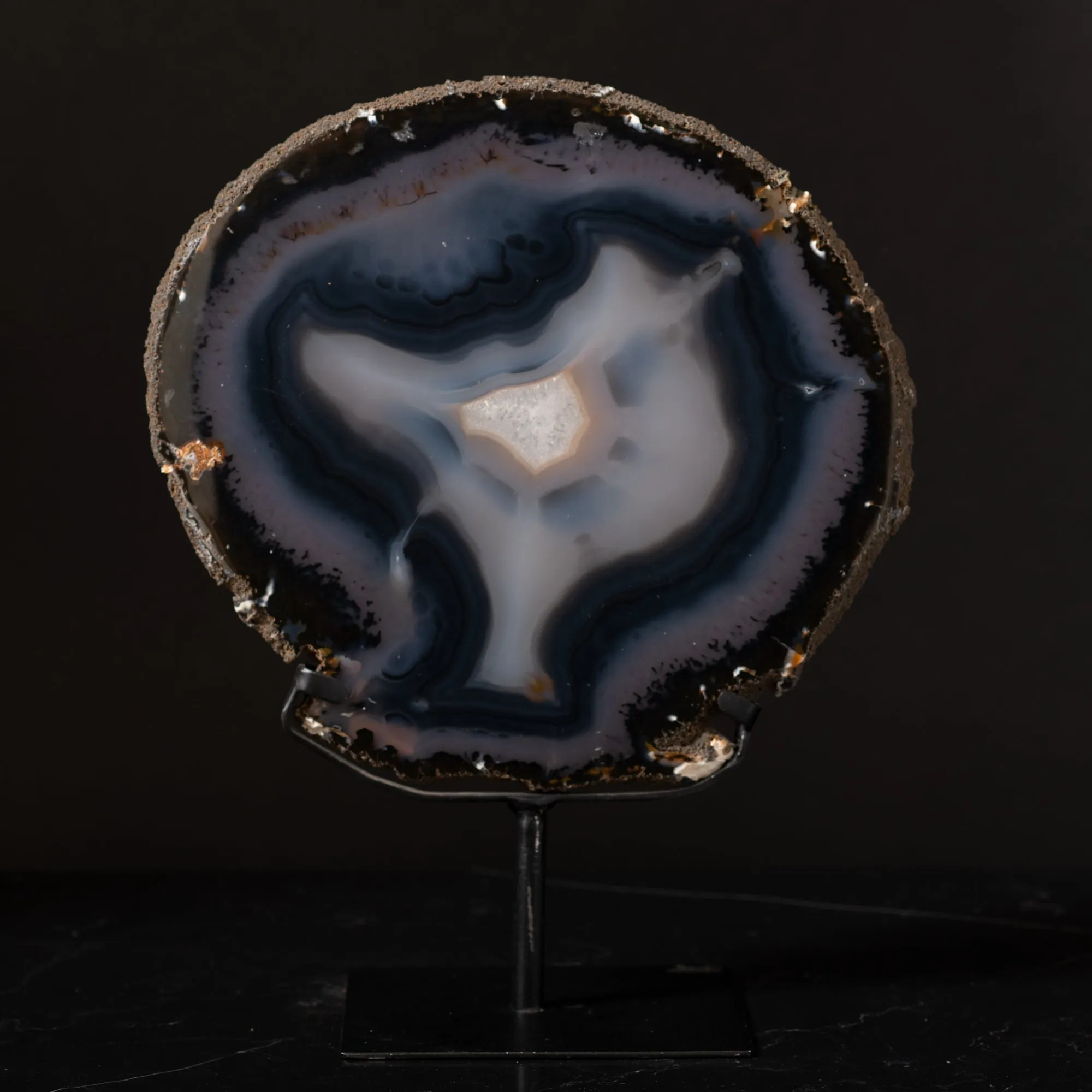 Agate Slice on Stand