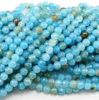 Aqua Fire Agate Faceted Round 12mm