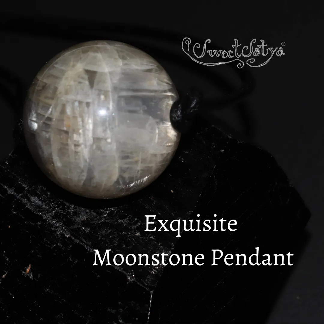 Black Moonstone Sphere Pendant