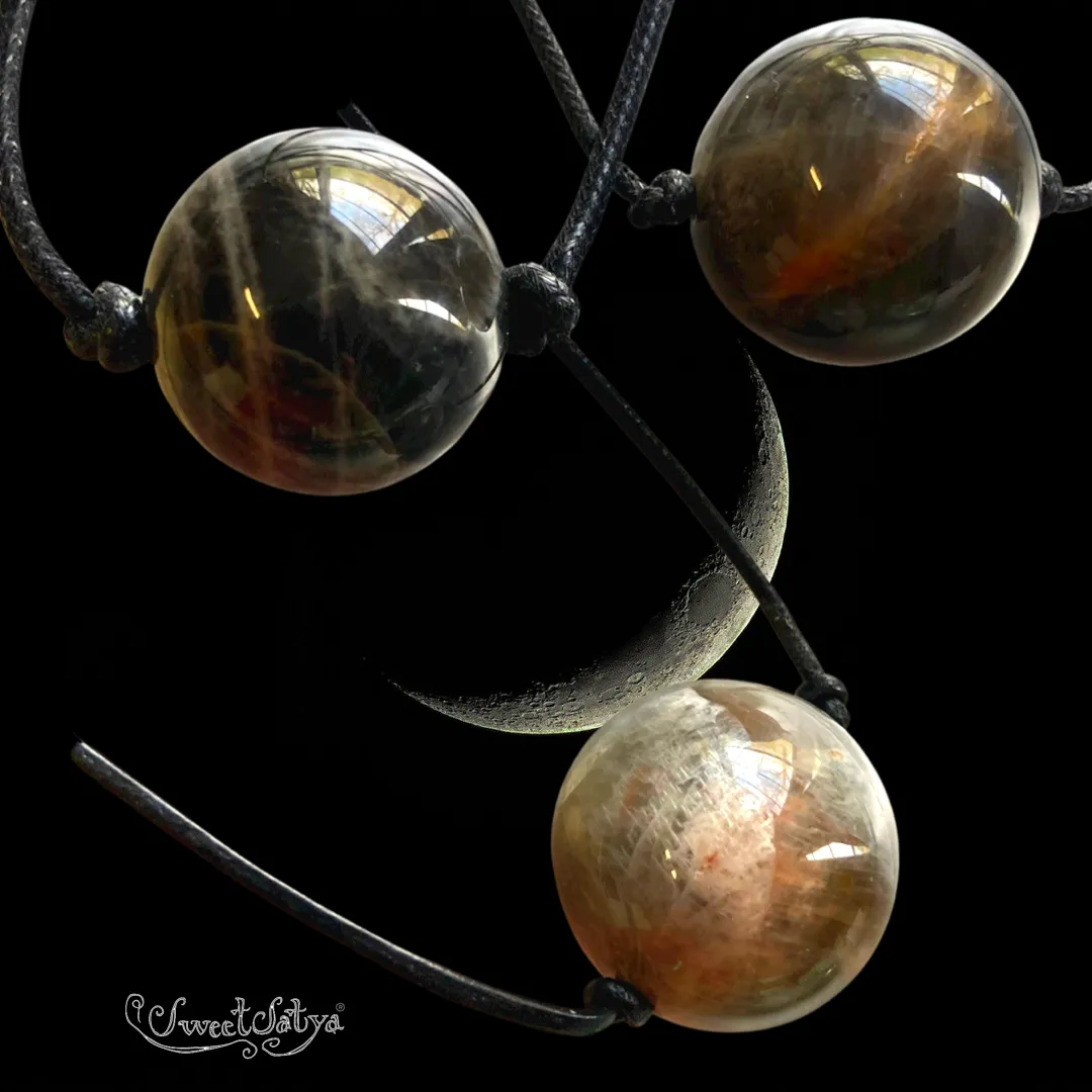 Black Moonstone Sphere Pendant