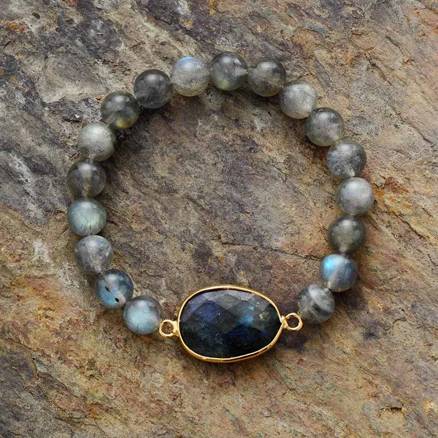 Blue Labradorite Gemstone Bracelet