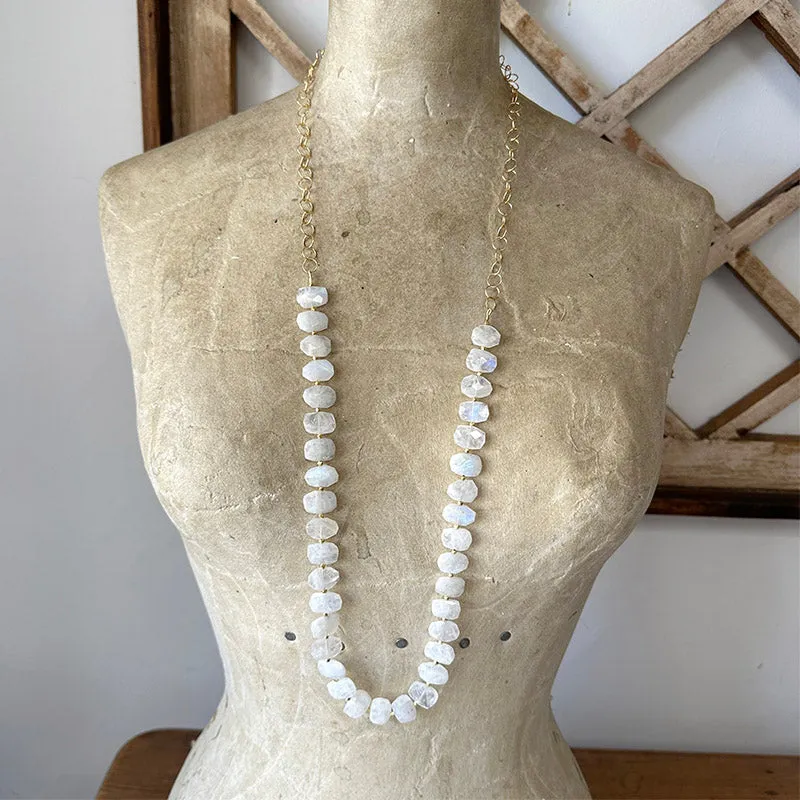 Camila Moonstone Long Necklace