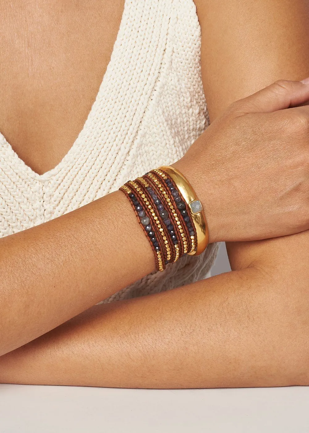 CHAN LUU IOLITE WRAP BRACELET