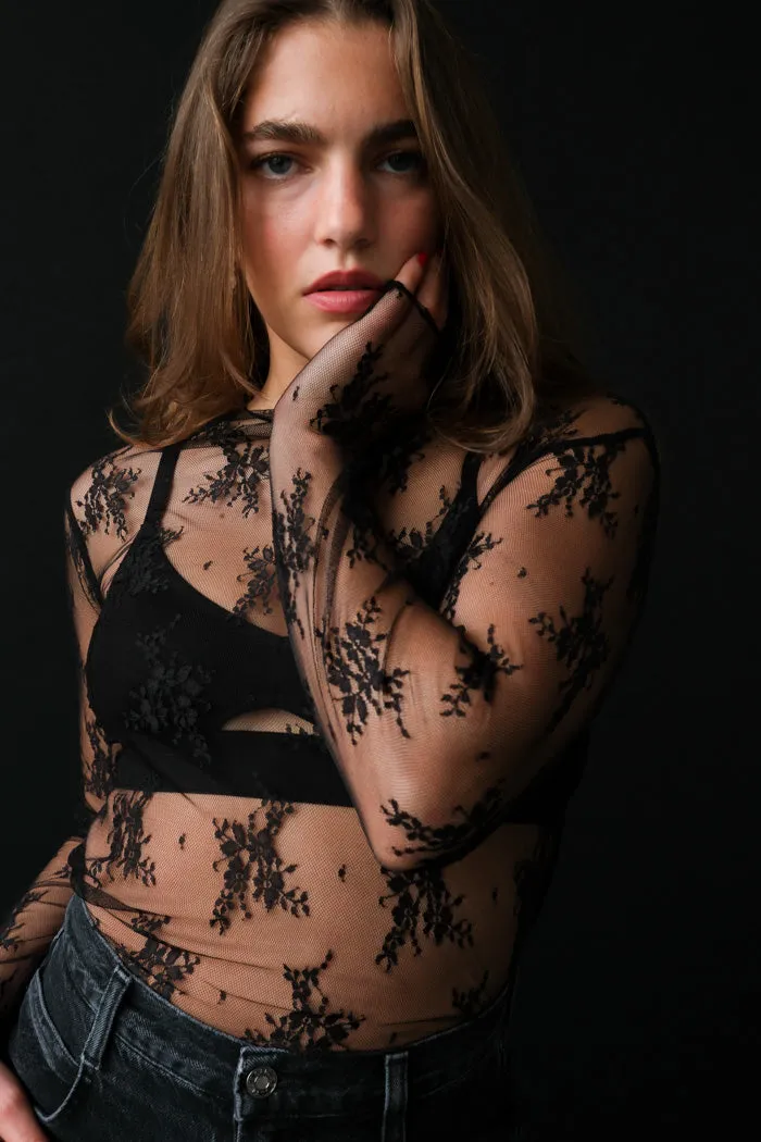 CHARLOTTE LACE TURTLENECK