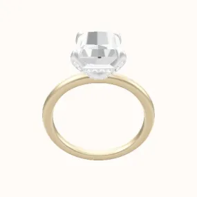 Classic Solitaire Engagement Ring With Pave Basket Head