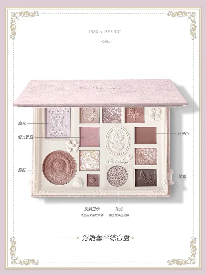 Color rose Antique rose invitation makeup face palette eyeshadow palette