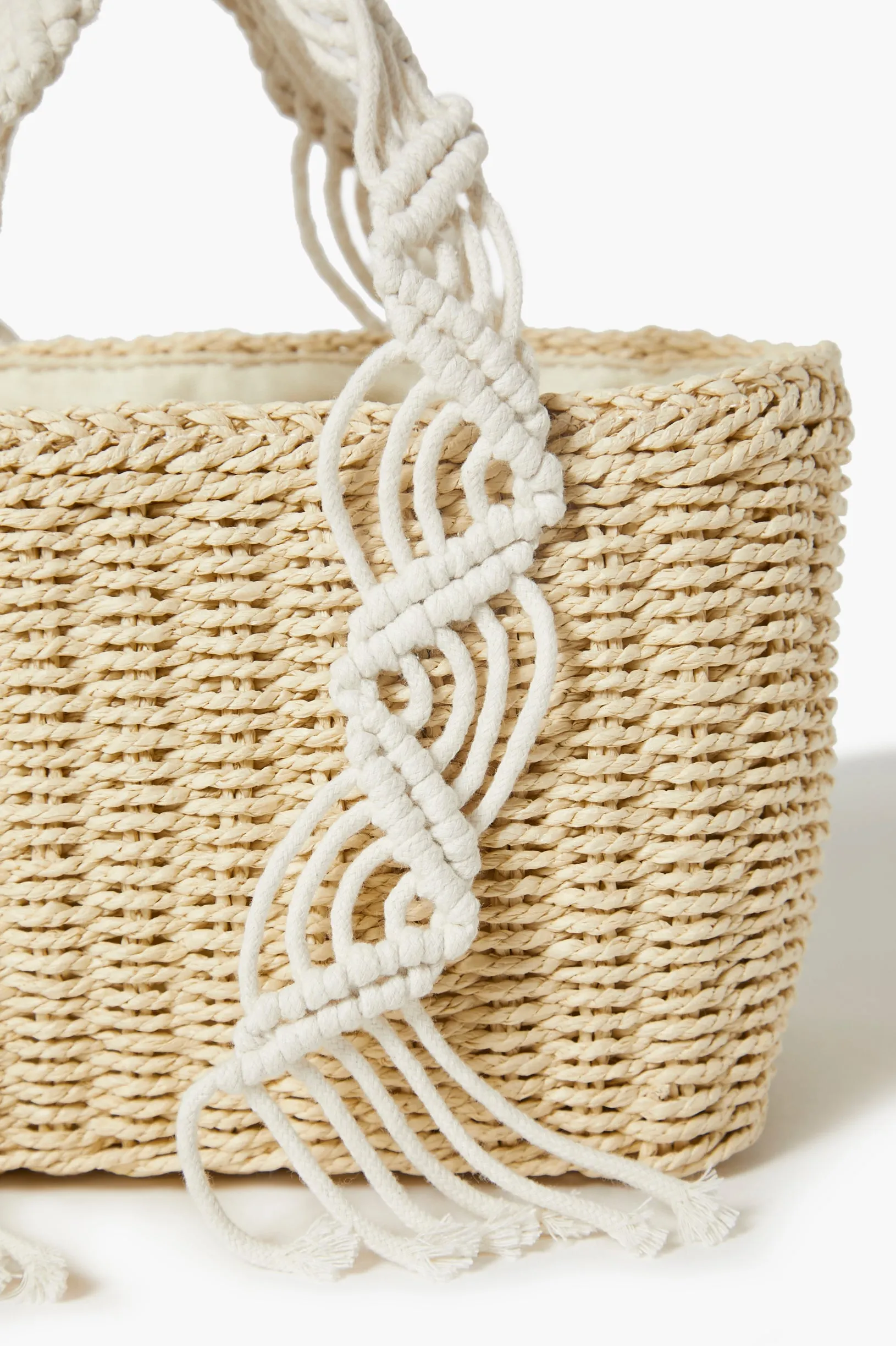 Crochet Straw Tote Bag