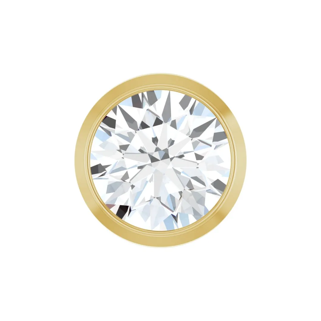 CT DIAMOND ROUND CUT BEZEL SLIDE PENDANT