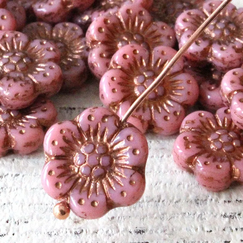 Czech Pressed - Anemone Flower, 14mm