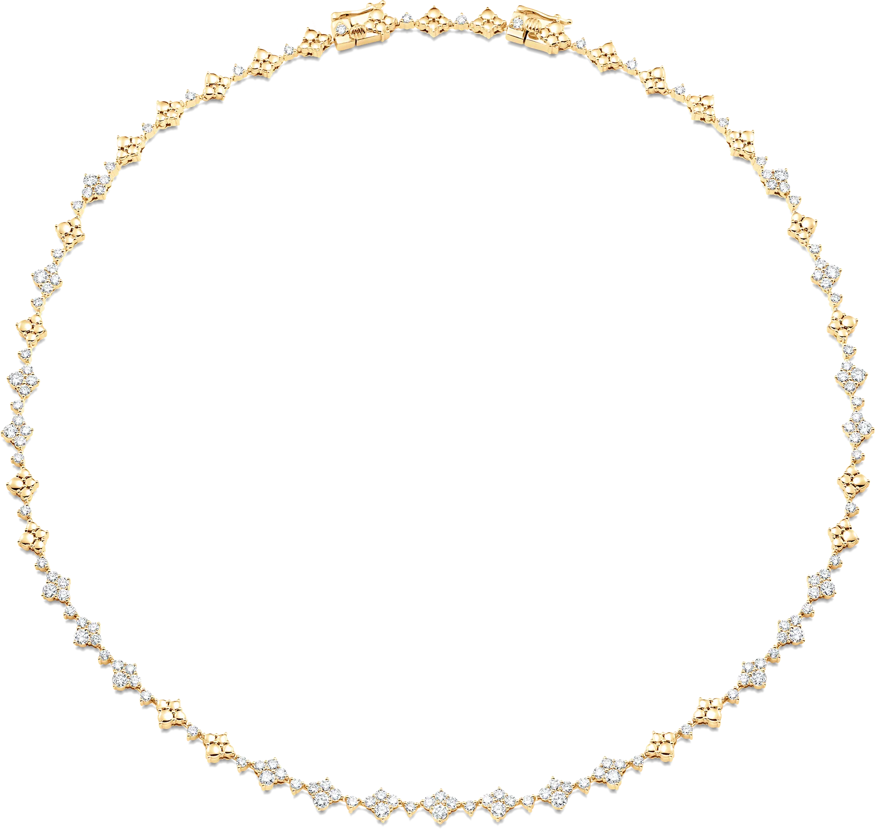 Dujour Four-Cluster Partial Diamond and Gold Choker