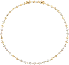 Dujour Four-Cluster Partial Diamond and Gold Choker