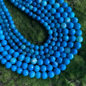 Fire Agate - Teal Blue Faceted Rounds