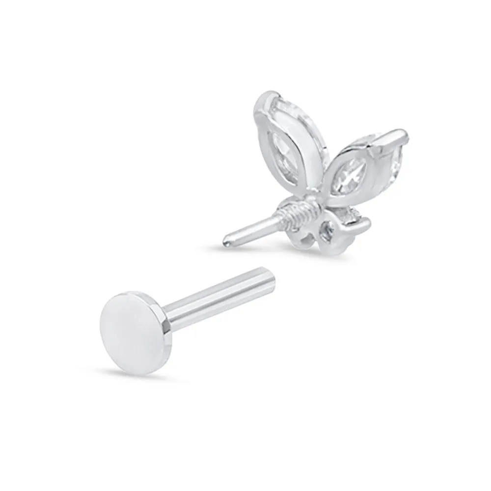 Fluttering Gemstone Butterfly Earring