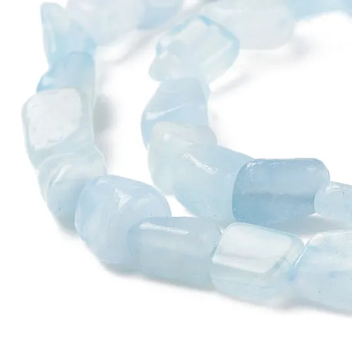 Gemstone Beads, Aquamarine, Natural, Chip Strand, 7-14mm