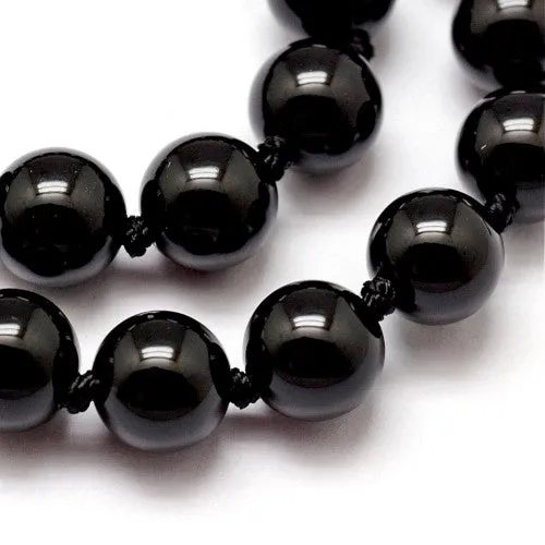 Gemstone Beads, Black Onyx, Natural, Round, 8mm