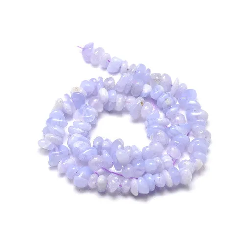 Gemstone Beads, Blue Lace Agate, Natural, Free Form, Chip Strand, 5-14x4-10mm