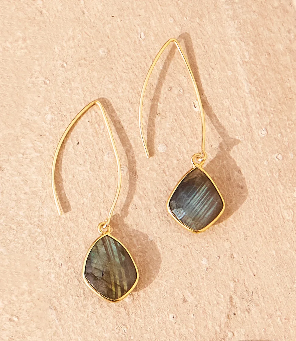 Gemstone Drop Earrings