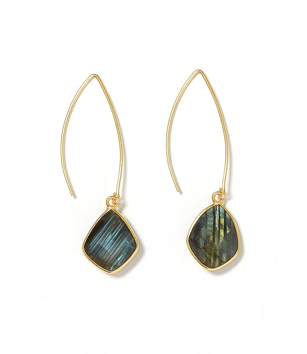 Gemstone Drop Earrings