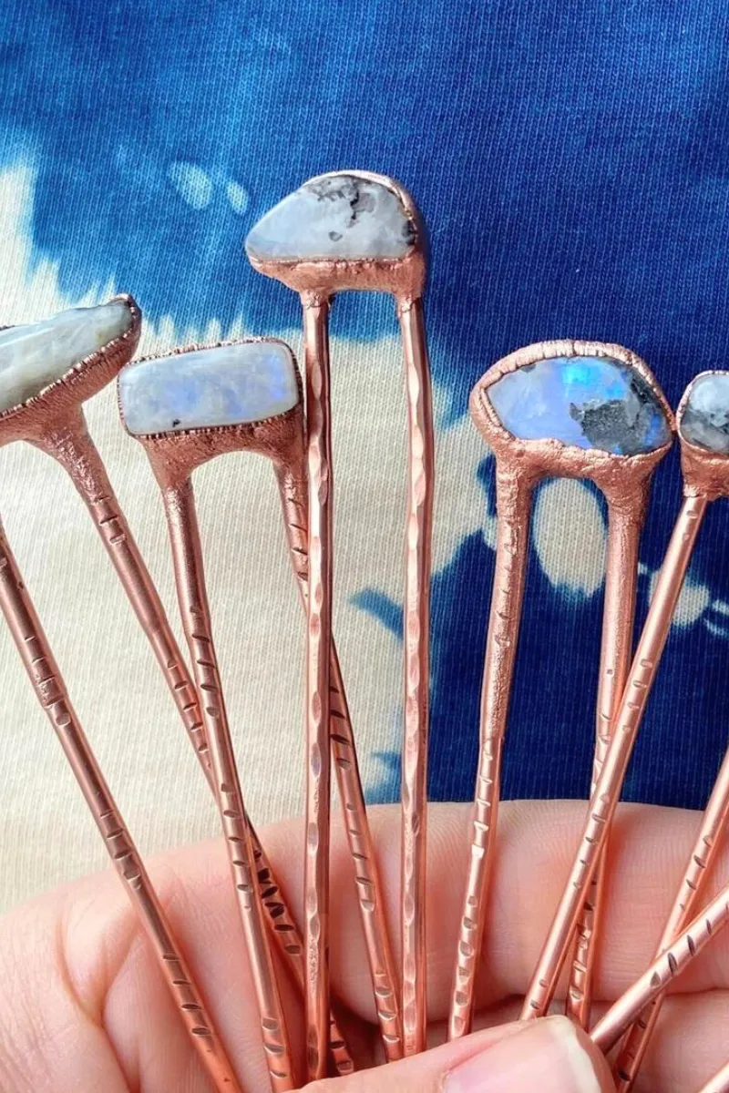 Gemstone Hair Pins