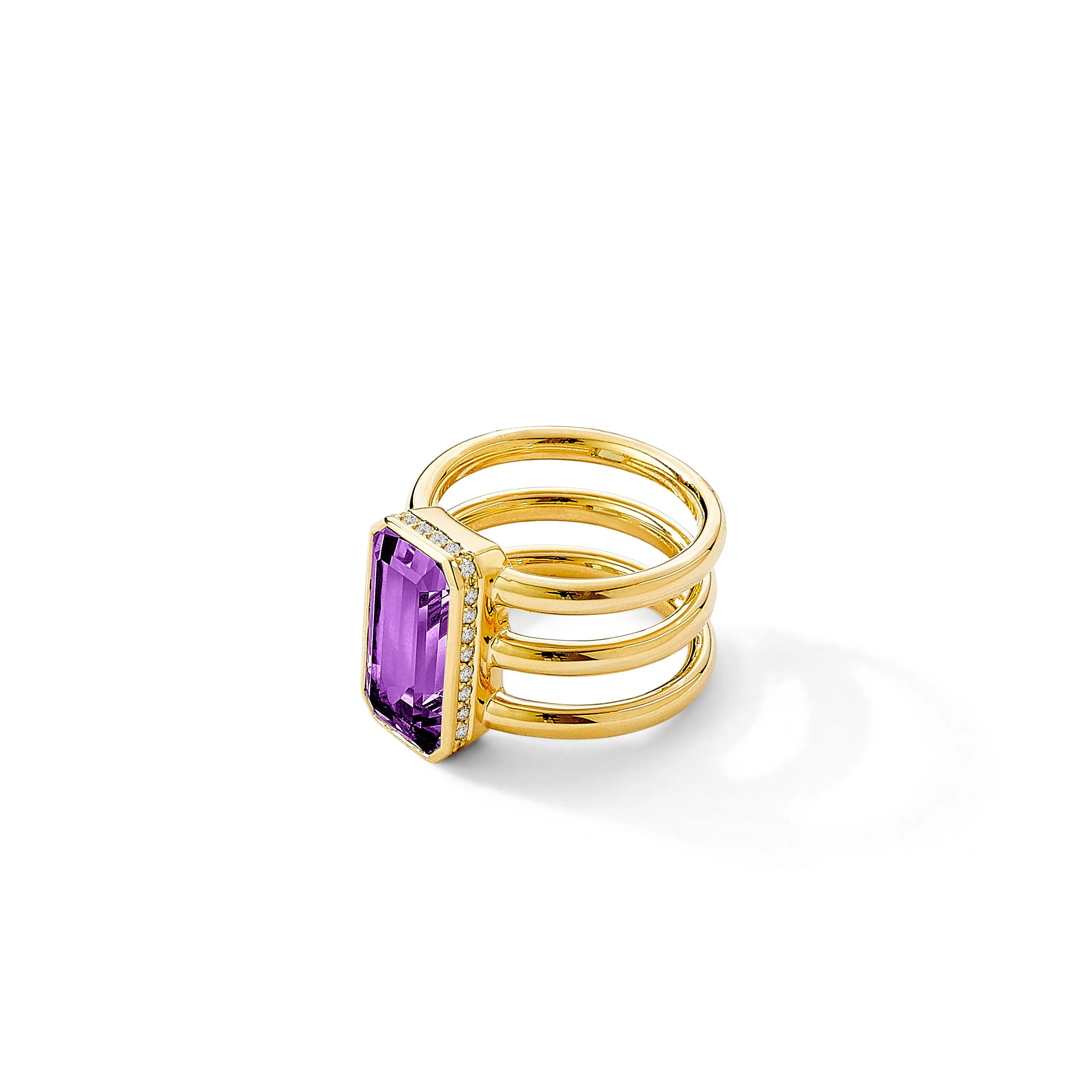 Geometrix Gemstone Diamond Ring