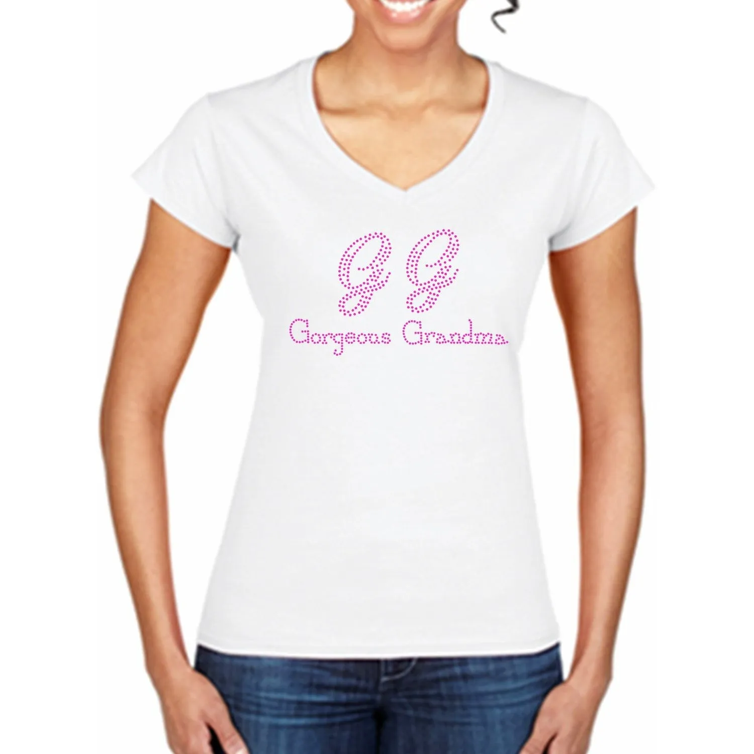 GG Gorgeous Grandma Rhinestone T Shirt