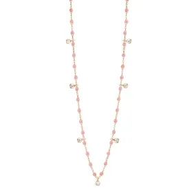 Gigi Supreme Classic 7 Diamond Necklace, Blush, Rose Gold, 19.7