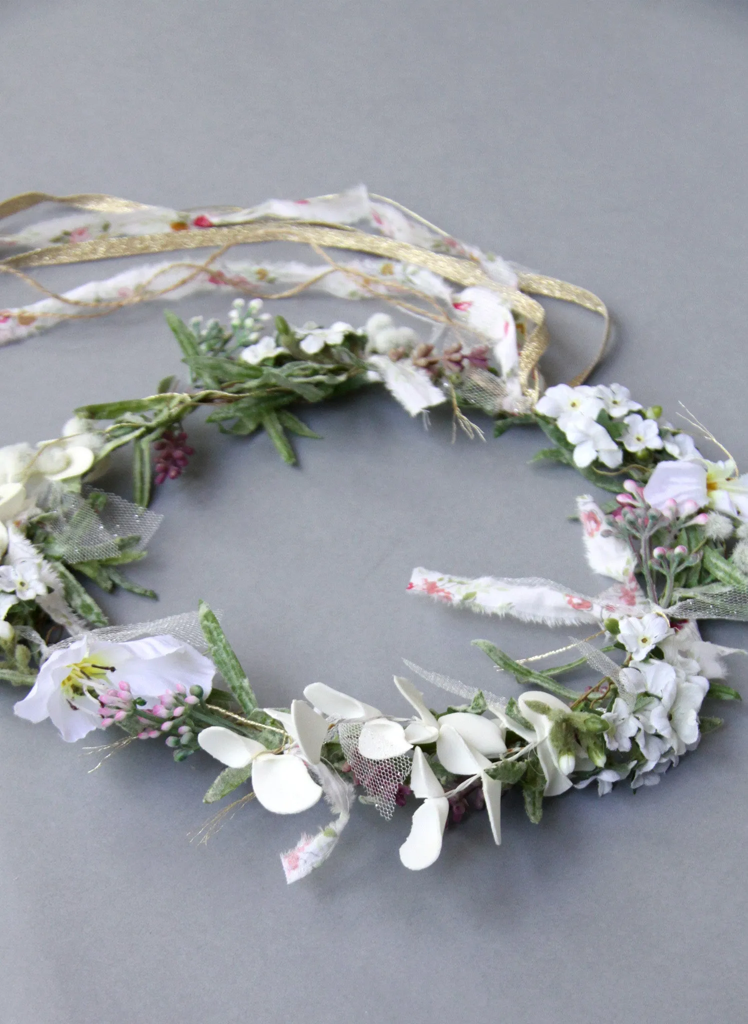 Girls Rhea Flower Wreath Headband