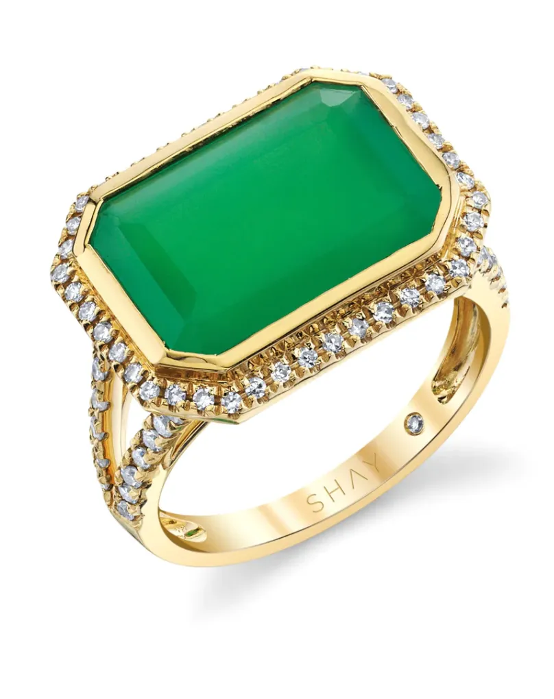 GREEN ONYX VERT RING