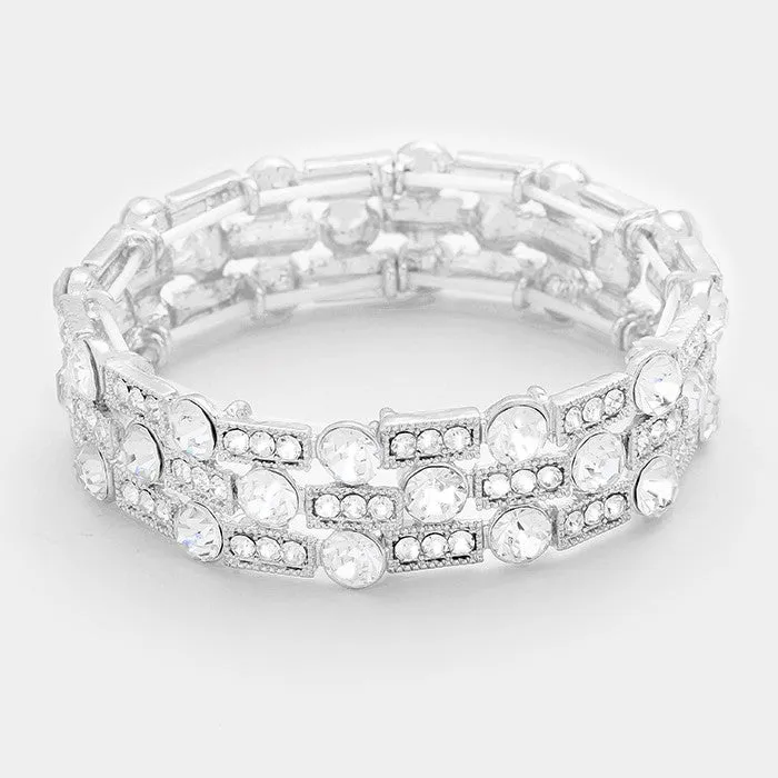 iLLASPARKZ Glass crystal bubble rhinestone stretch bracelet