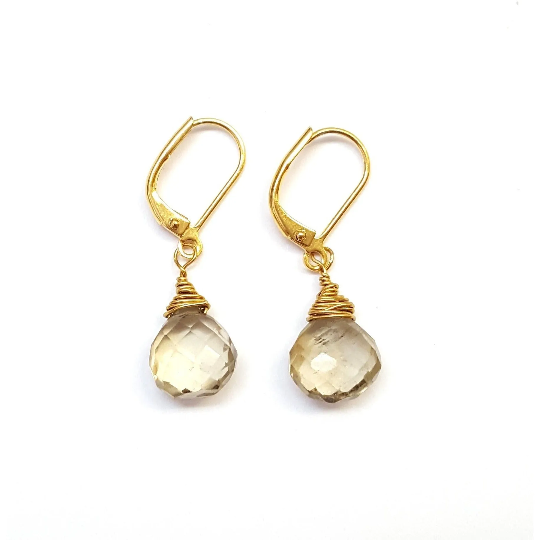 Lemon Topaz Drop Earrings