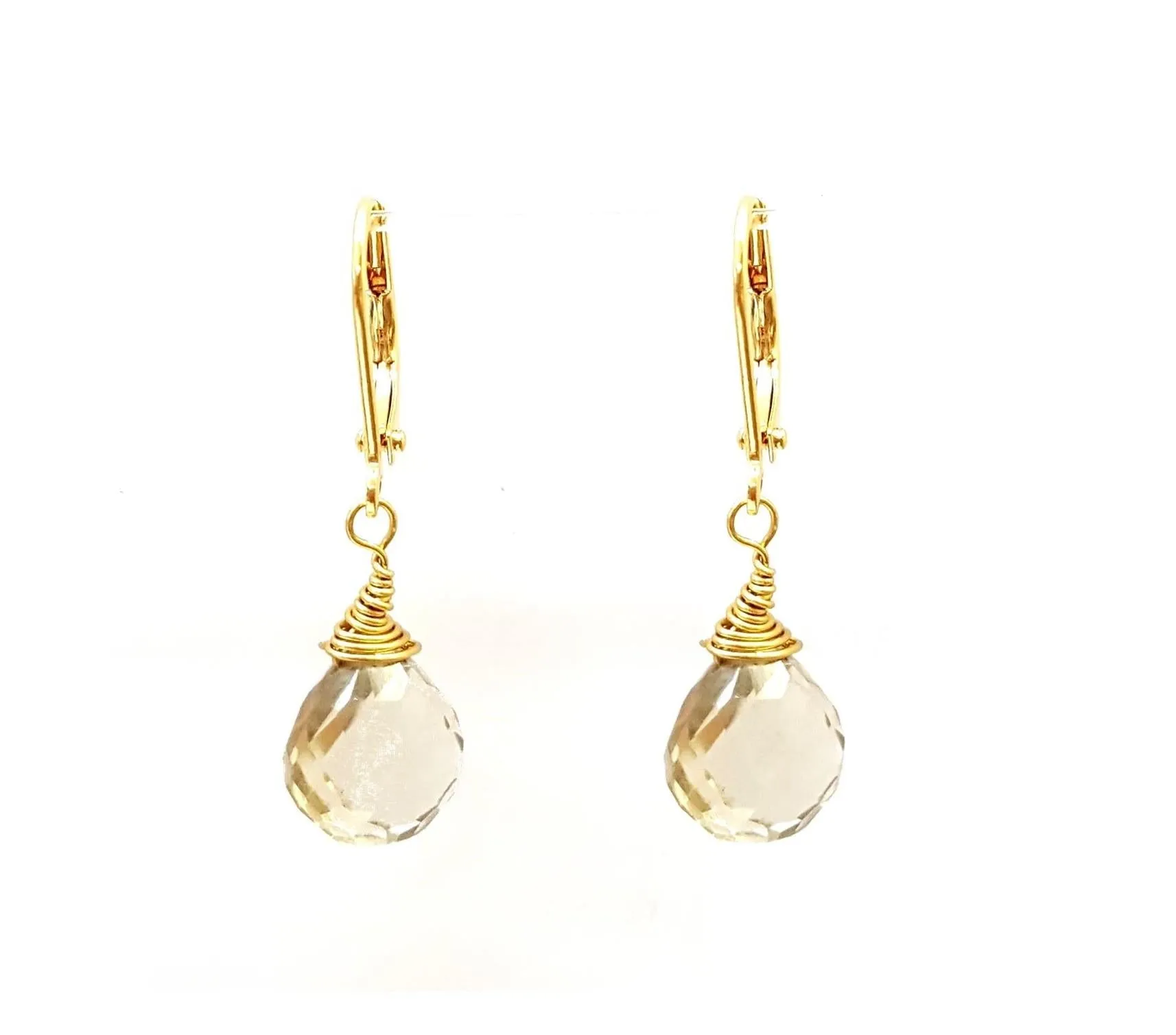 Lemon Topaz Drop Earrings