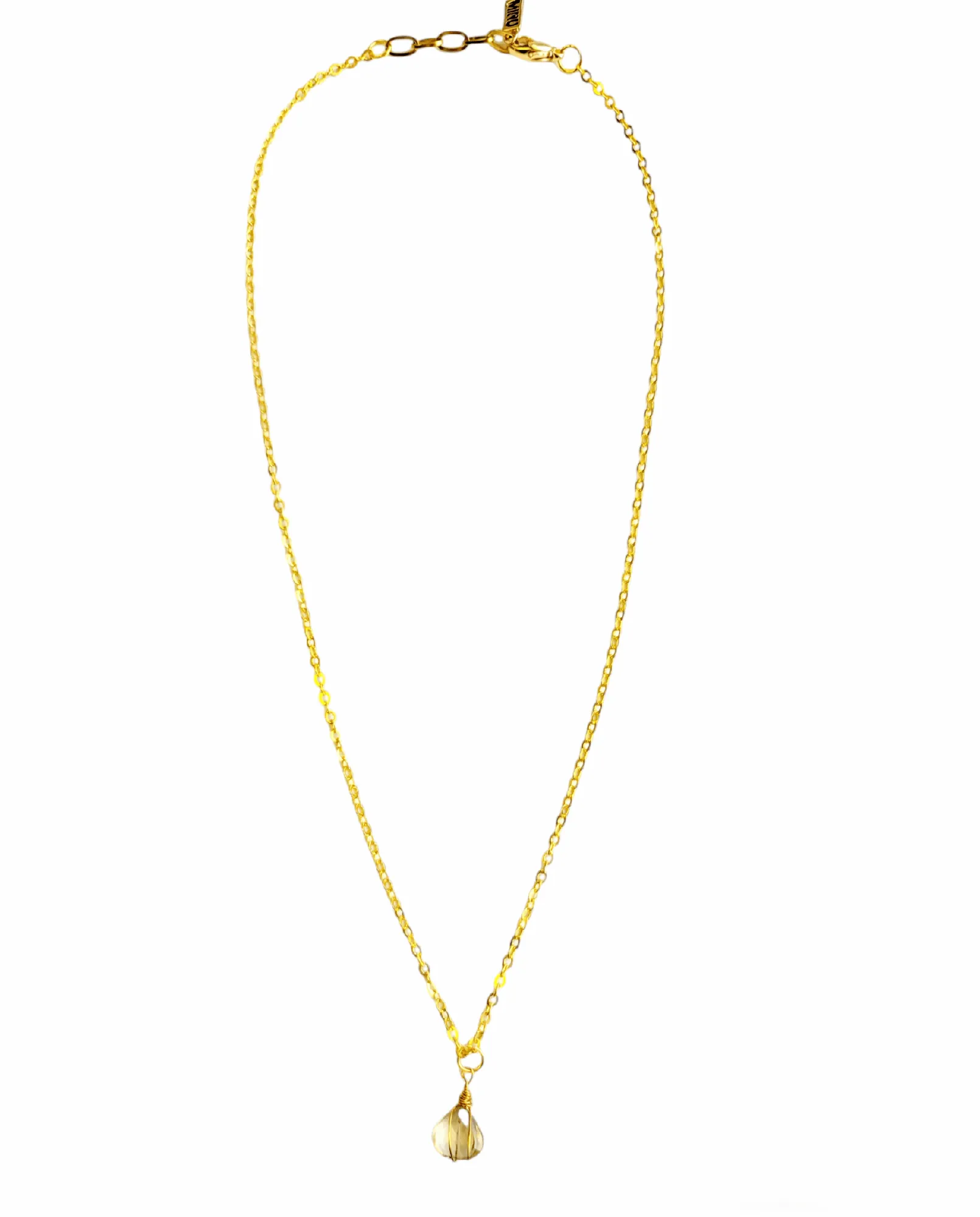 Lemon Topaz Drop Necklace