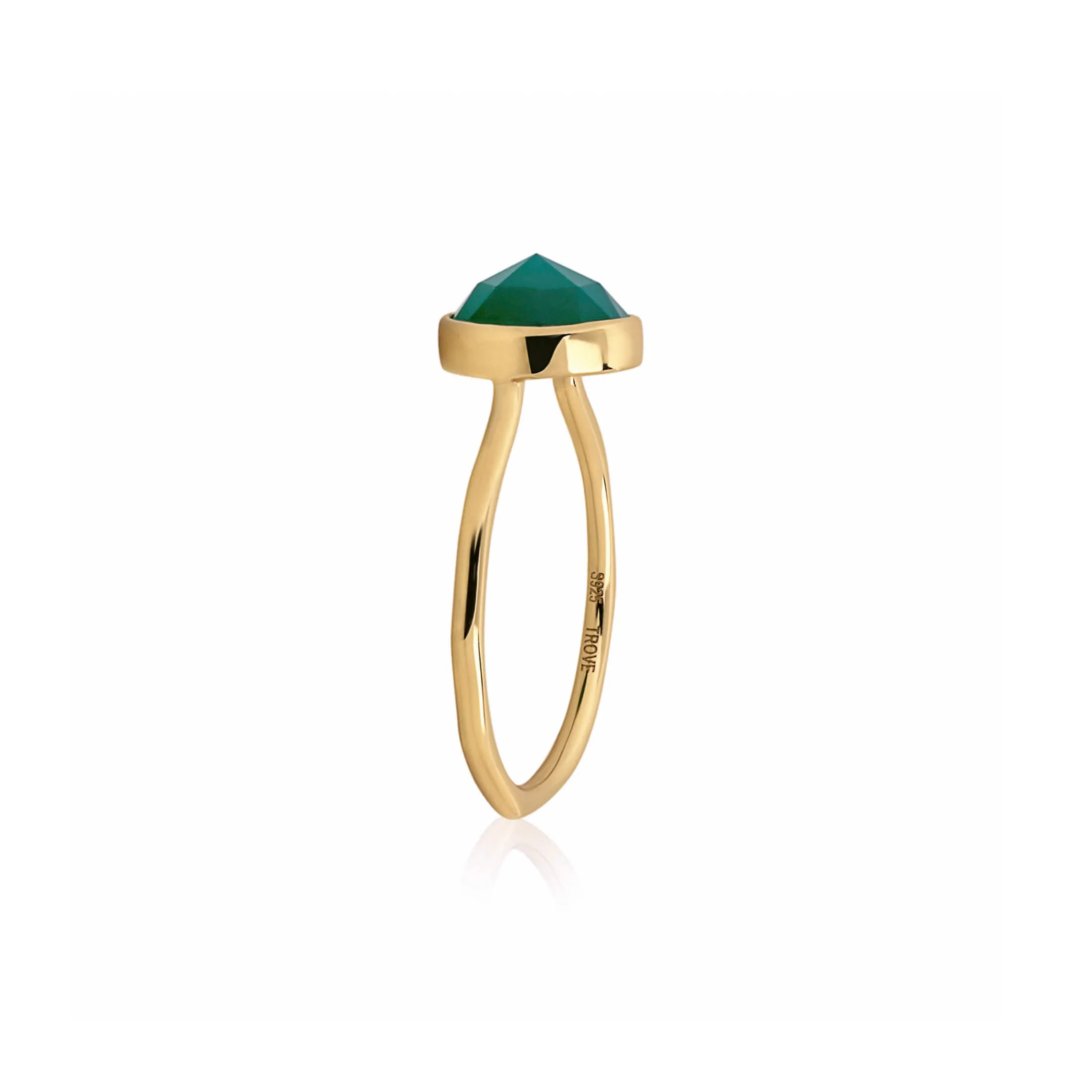 LUNA RING - GREEN ONYX