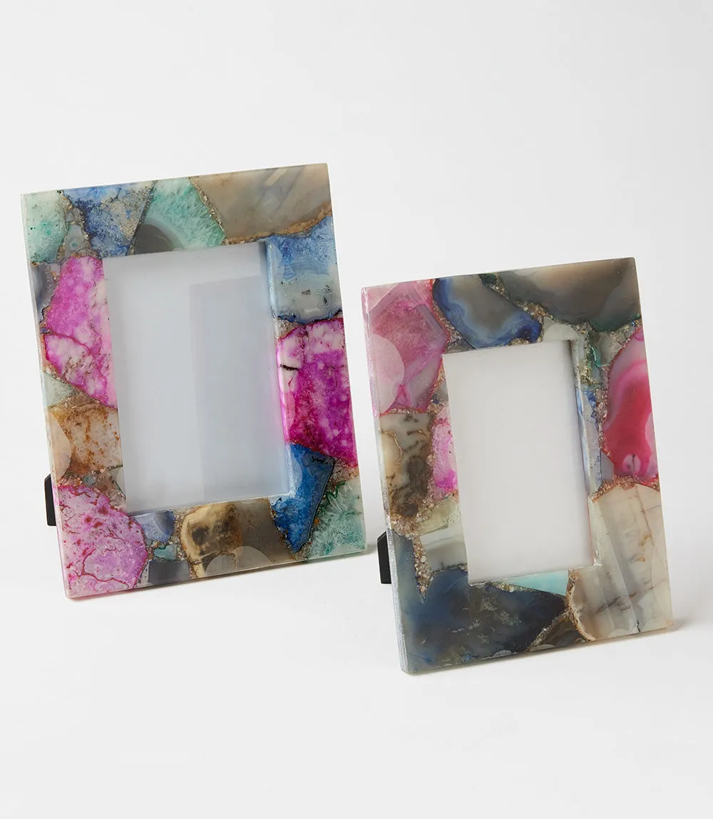 Mixed Agate Picture Frame