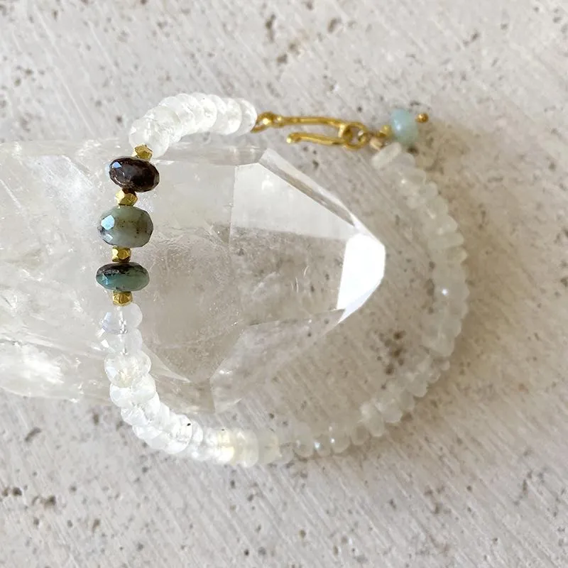 Moonstone And Opal Bracelet