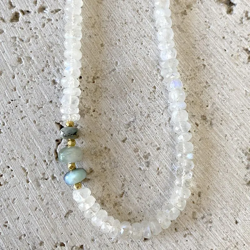 Moonstone And Opal Necklace