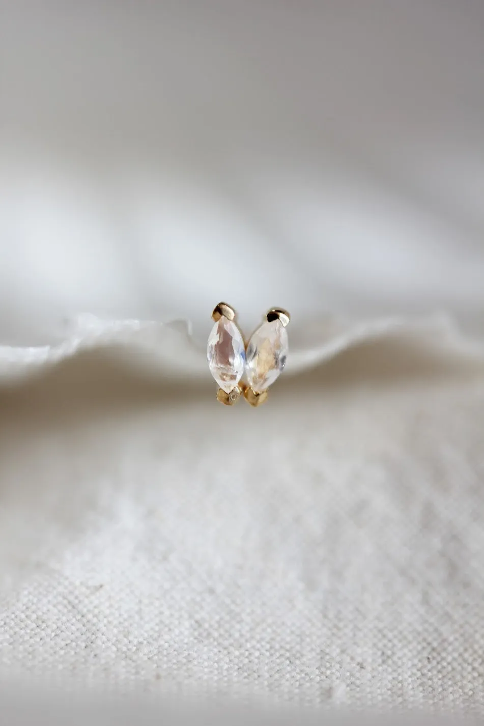 Moonstone Marquise Studs