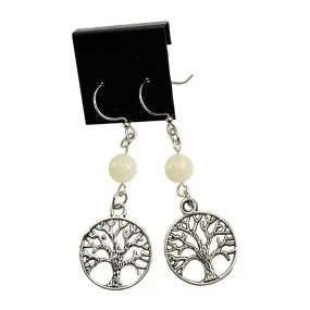 Moonstone Tree of Life Earrings