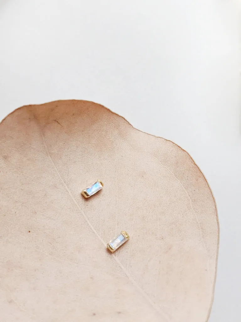 Moonstone Vesper Studs