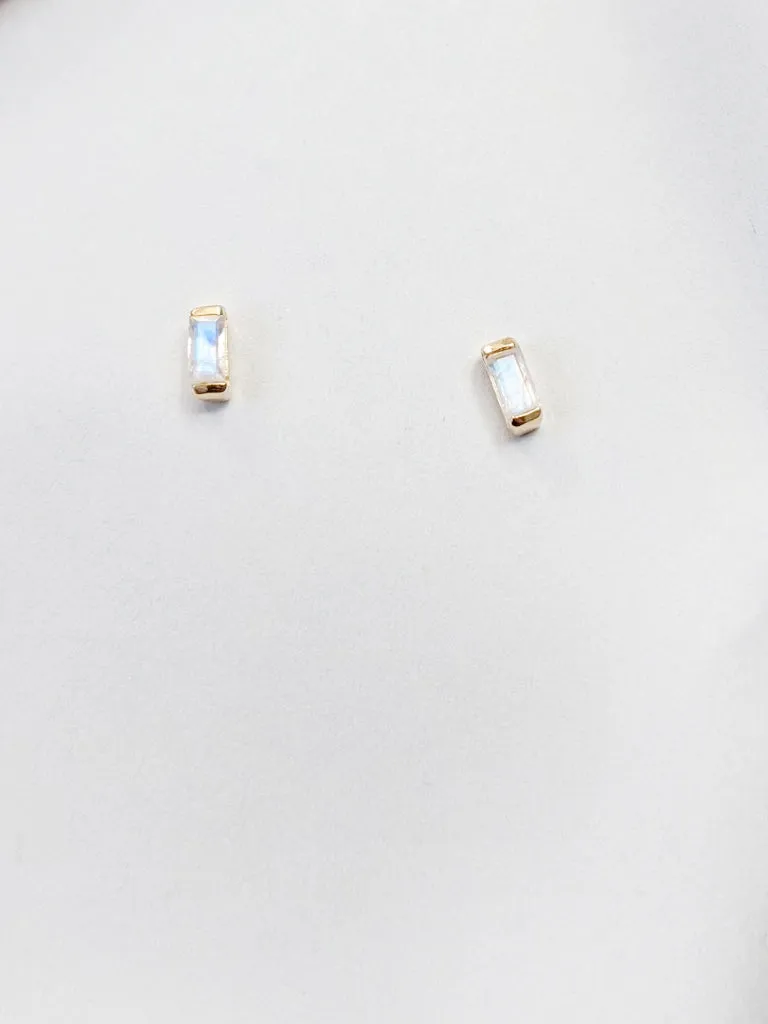 Moonstone Vesper Studs