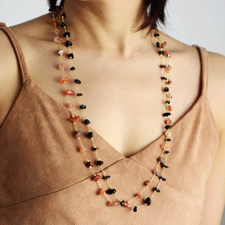 Natural Carnelian Gemstone Necklace