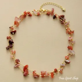 Natural Carnelian Gemstone Necklace