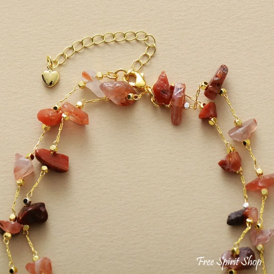 Natural Carnelian Gemstone Necklace