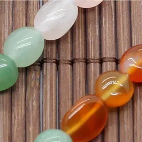 Natural Multicolor Mix Gemstones 6-8mm Free-form Beads Single Strand for DIY Jew