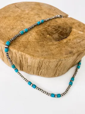 Navajo And Turquoise Choker