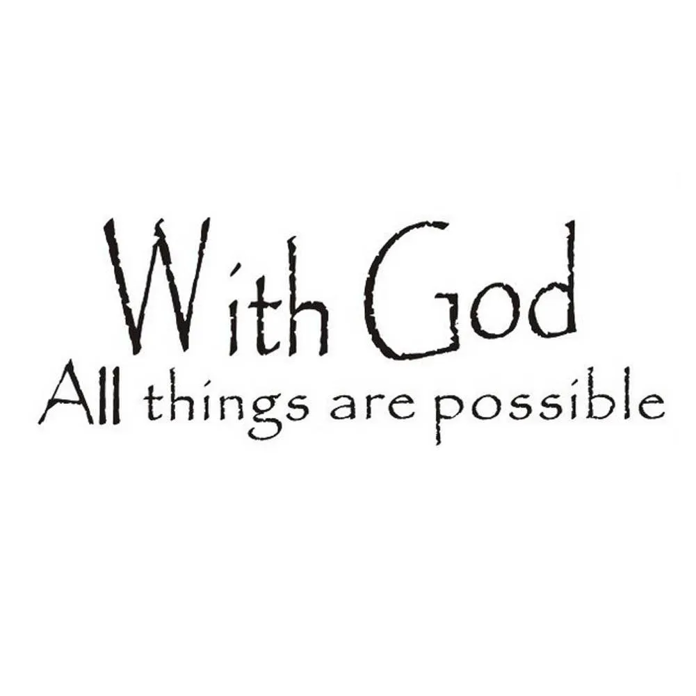 New Creative English Words With God Wall Stickers