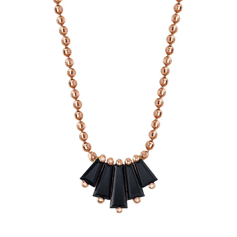 Oceane 5 Necklace in Gold with Onyx